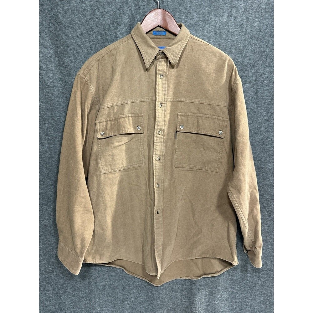 Pendleton Woolen Mills Tan 100% Cotton Large Button Down
